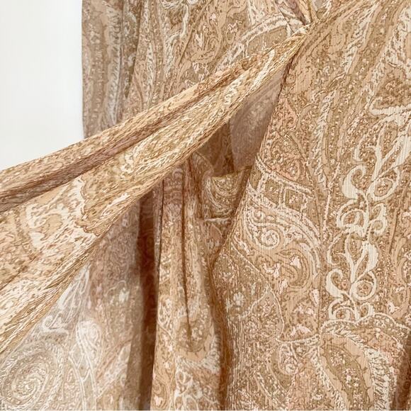 J Jill Womens Oversized Boho Paisley Long Sleeve Top Medium Wide Straight Sleeve - Picture 5 of 6